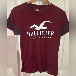 Y2k Hollister Burgundy Short Sleeve Tee